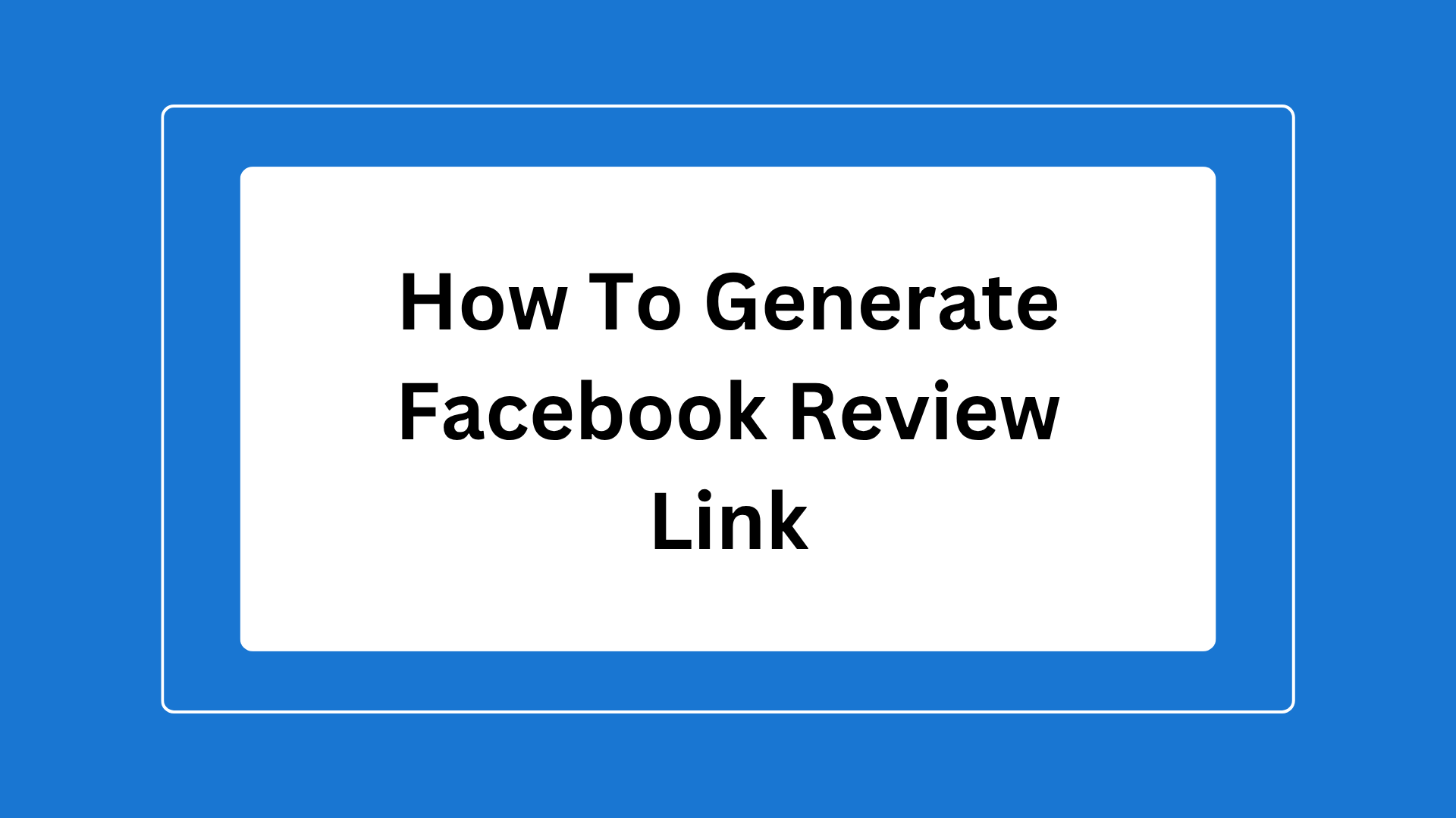 guide to get Facebook reviews