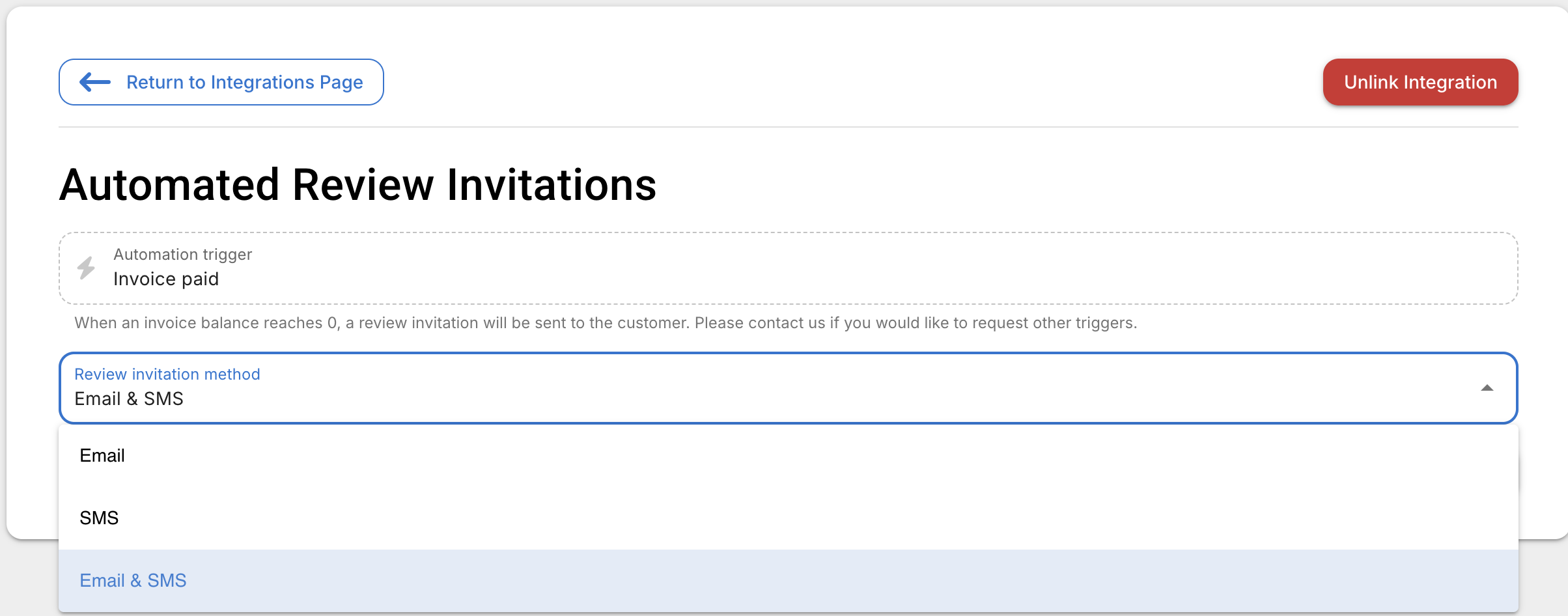 automated review follow-ups with quickbooks