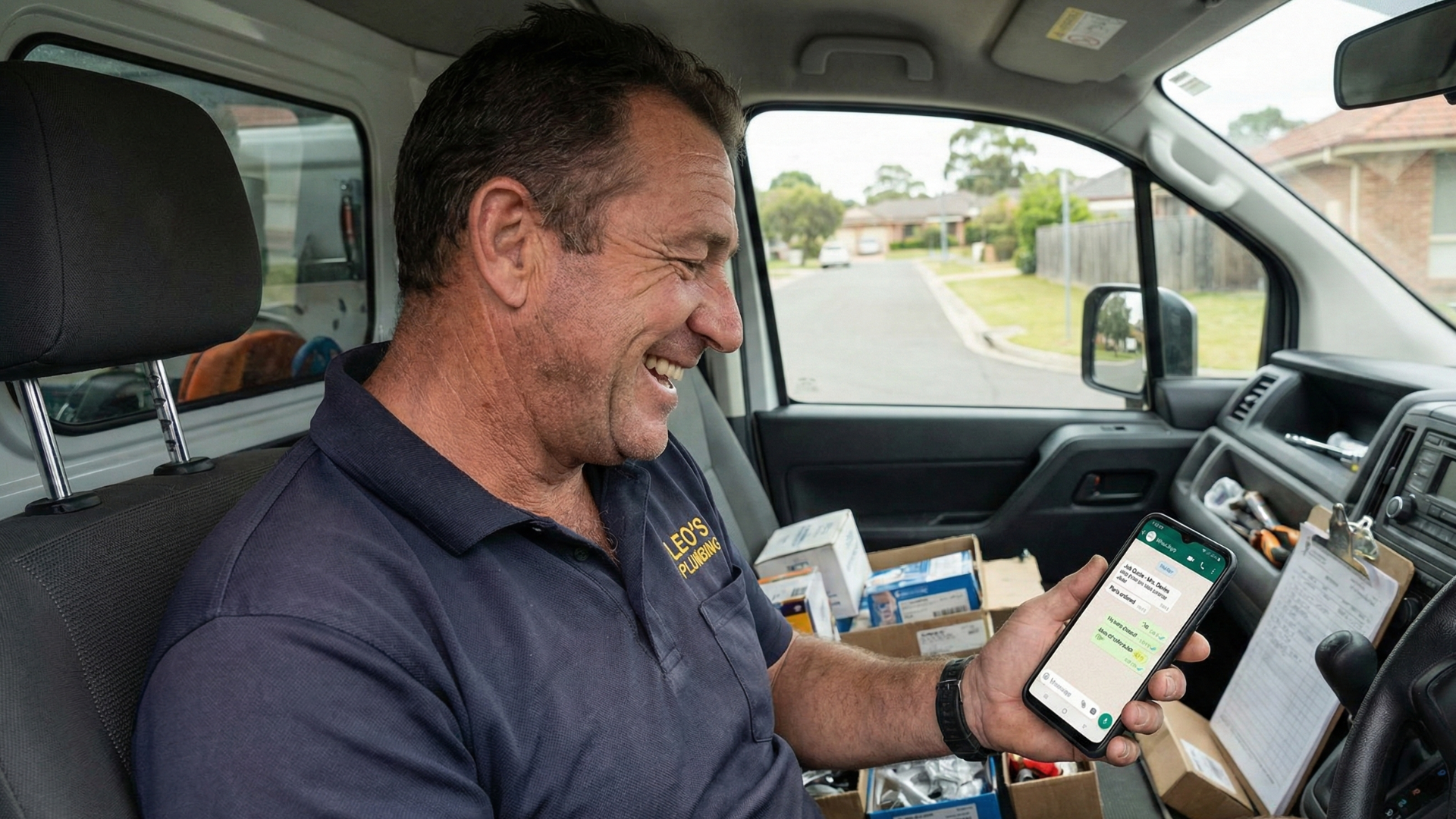 home service person on whatsapp