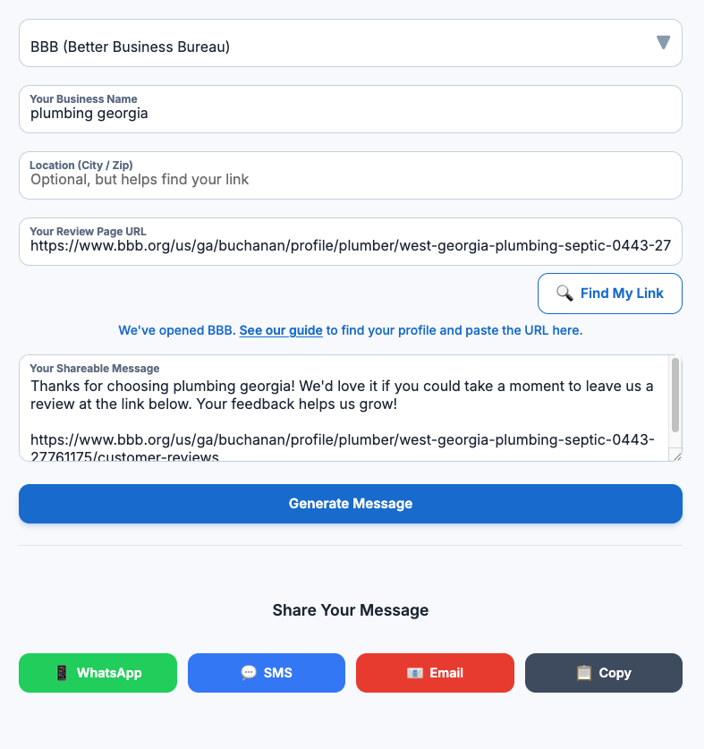 whatsapp review request template