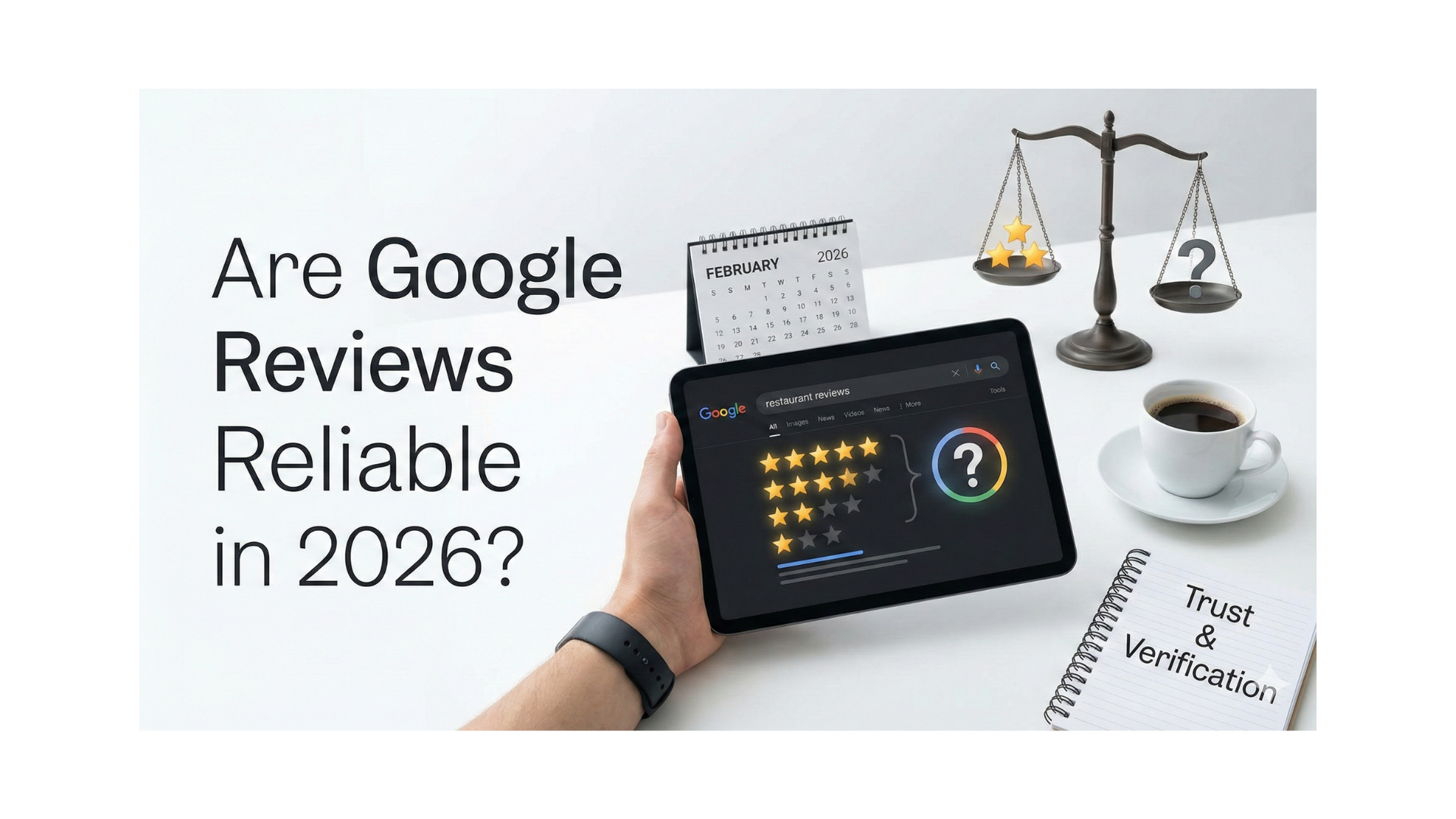 tablet with google review analytics