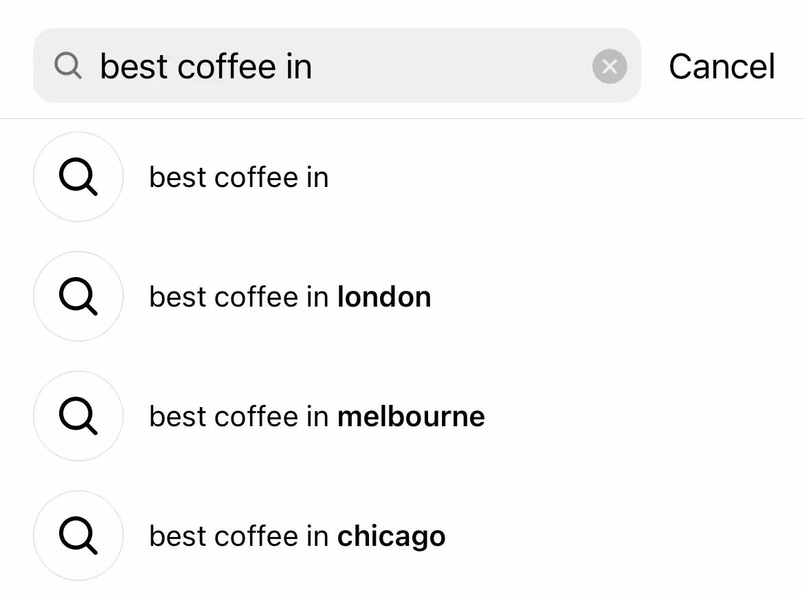 Instagram captions as SEO