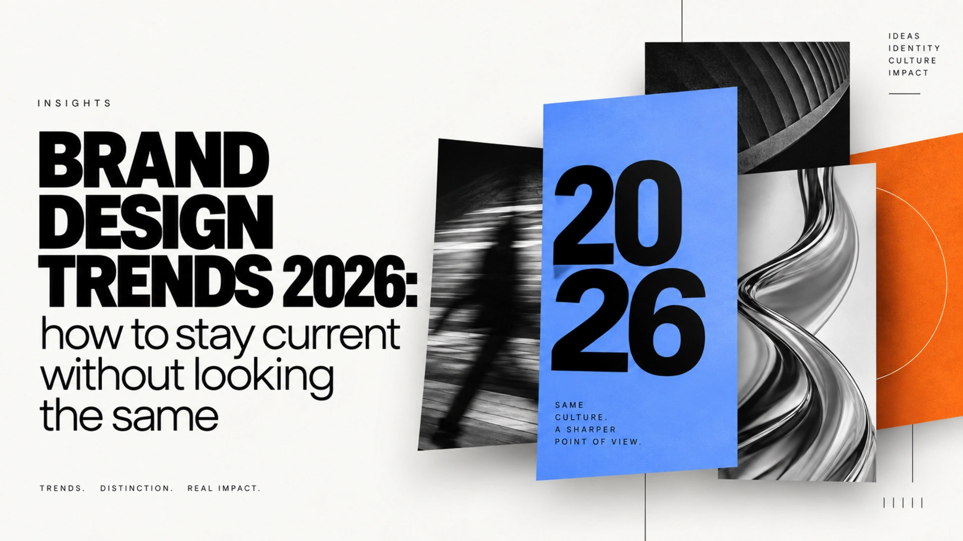 Brand design system with expressive typography, layered colour and tactile graphic elements