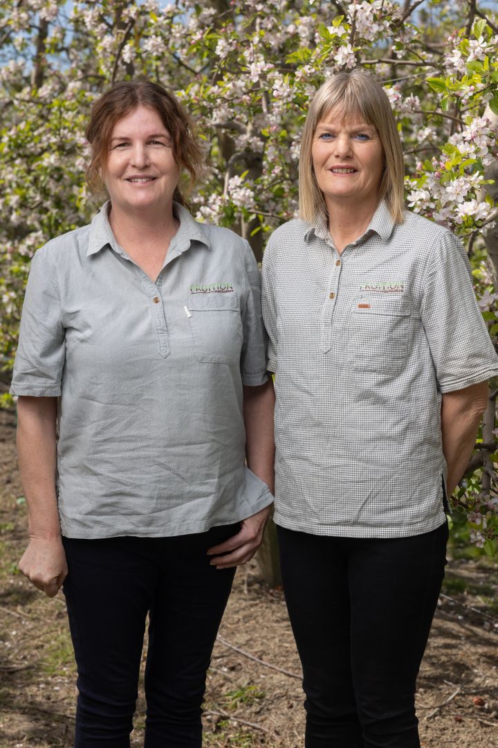 Donna Crawley and Gaeline Davies, Fruition Technical Team at Fruition Horticulture Hawkes Bay
