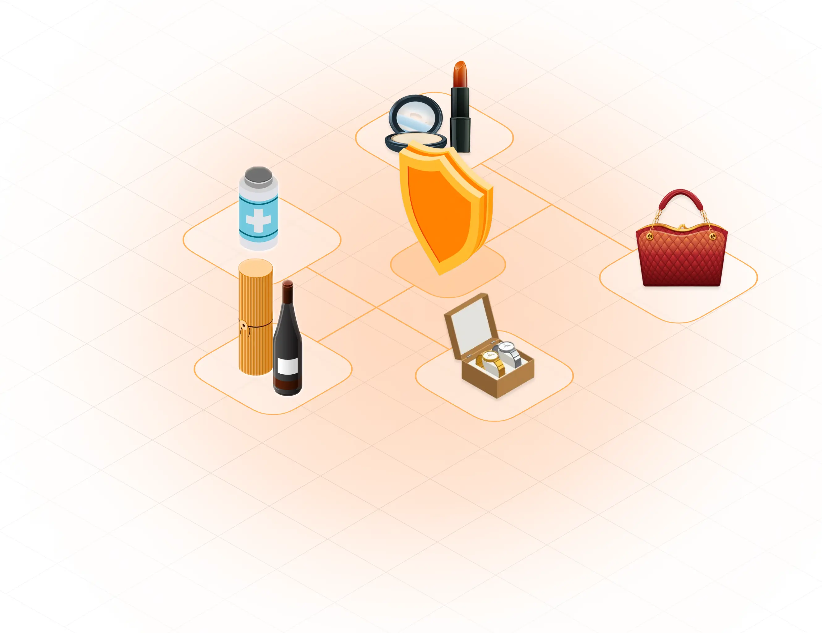 Stop counterfeited sectors illustration