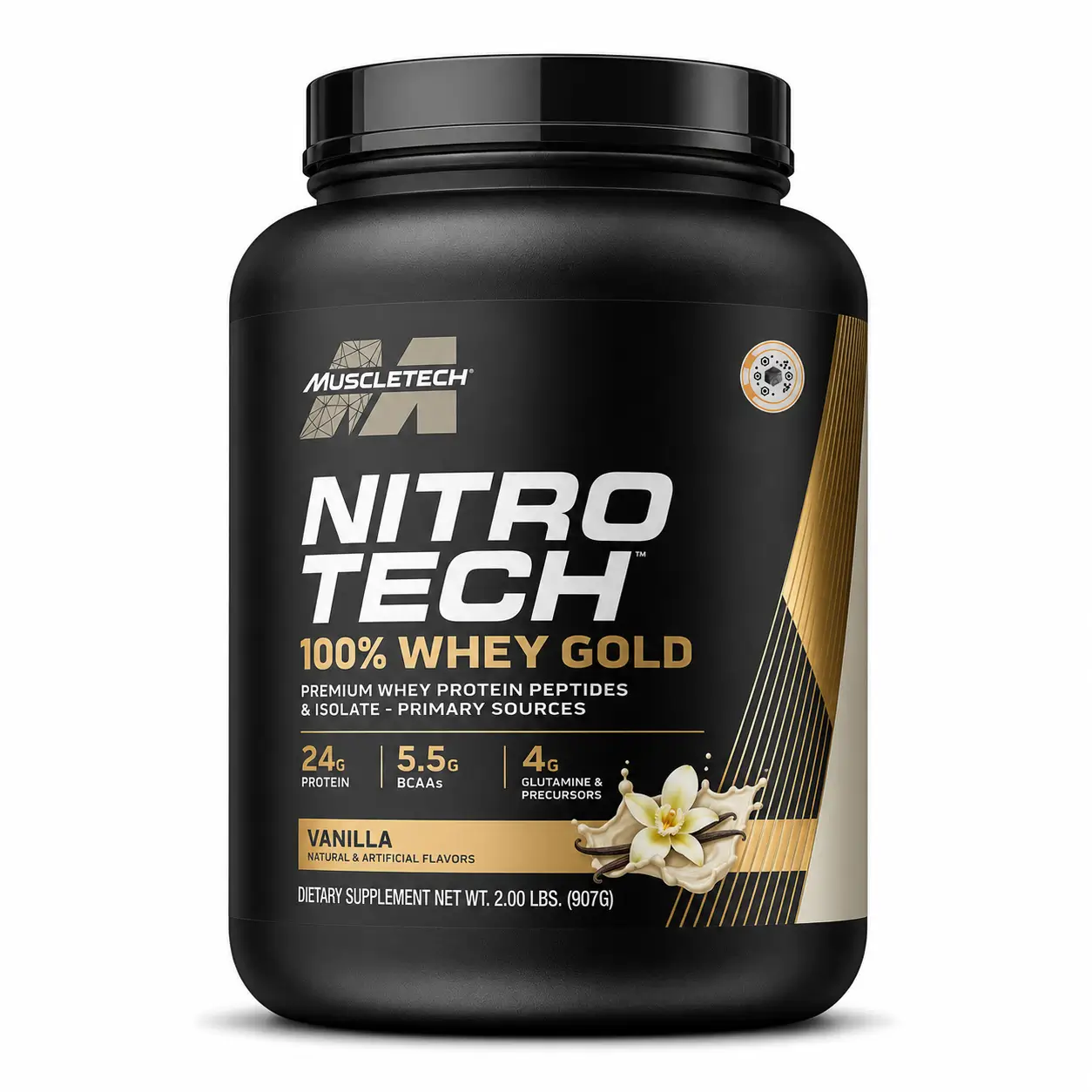 Cypheme label on Whey powder tub's front label