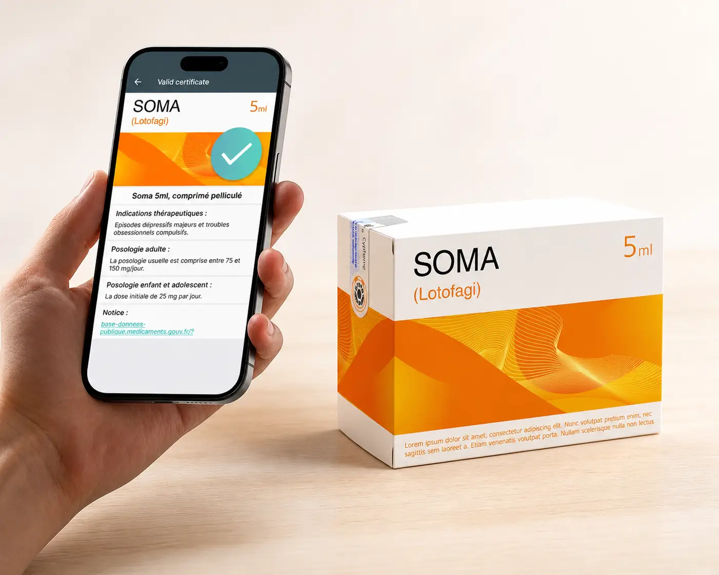 Cypheme app scanning Soma for authentication