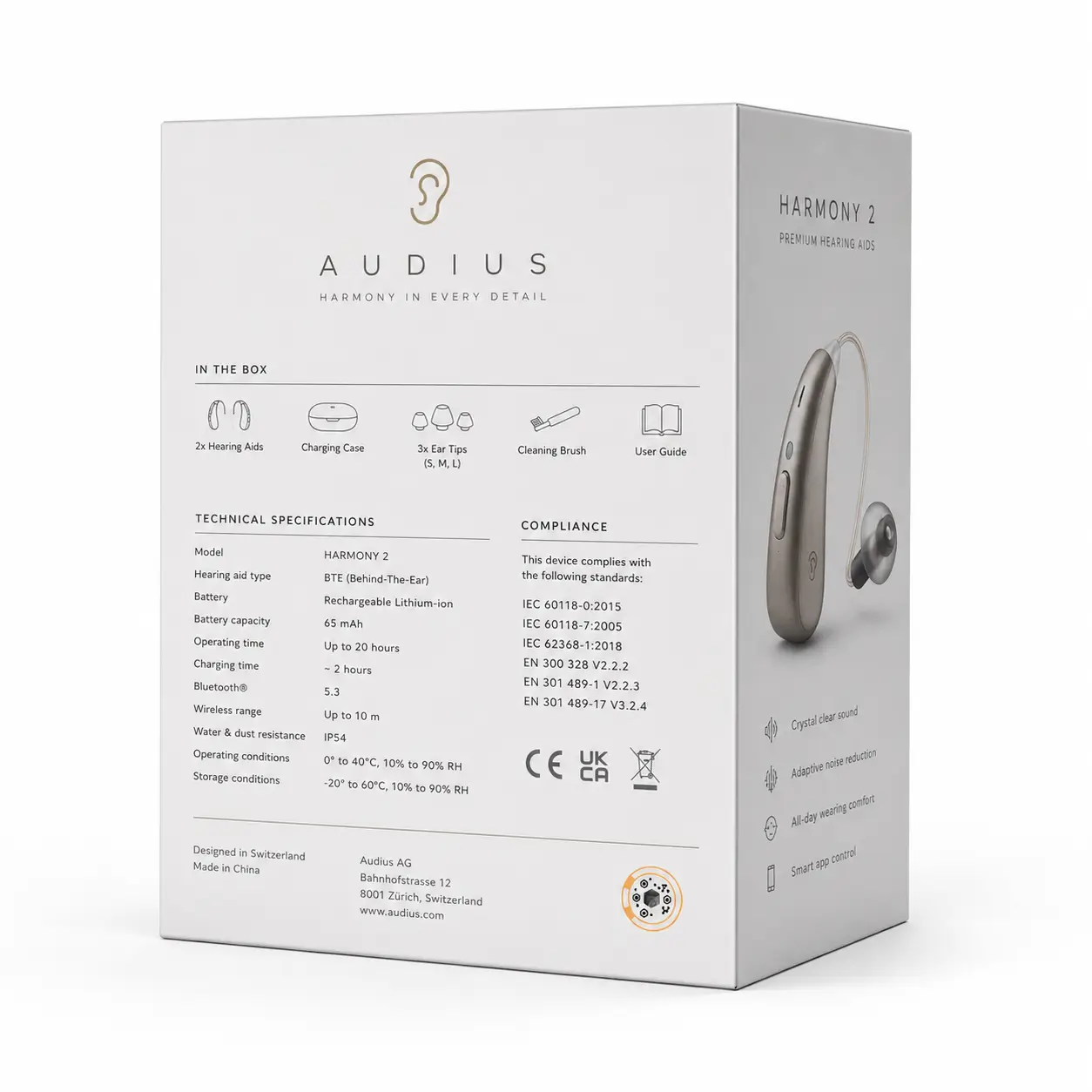 Cypheme label on hearing aids' label