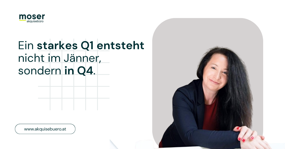 Ein starkes Q1 beginnt im Q4: Warum Dezember der wichtigste Monat für B2B-Vertrieb, Pipeline-Aufbau und Akquise ist – und wie du ihn optimal nutzt.