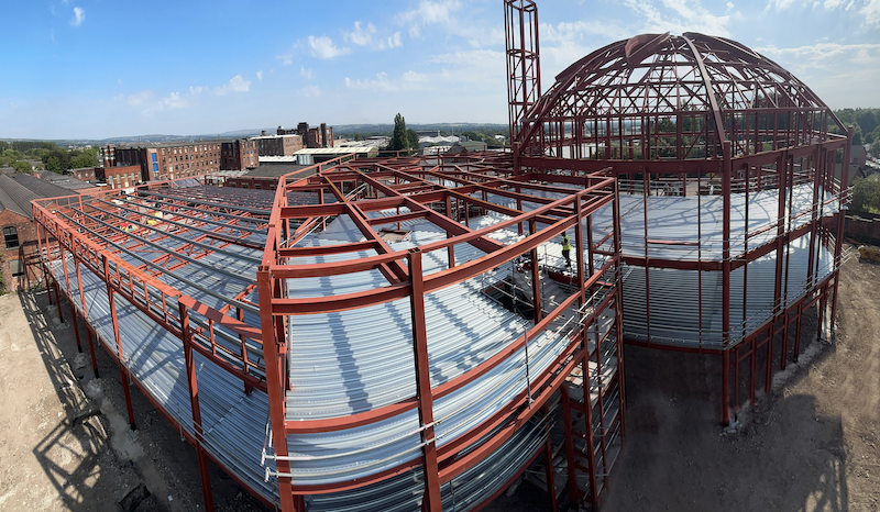 METAL DECKING ON A MOSQUE IN BOLTON BY CSF 