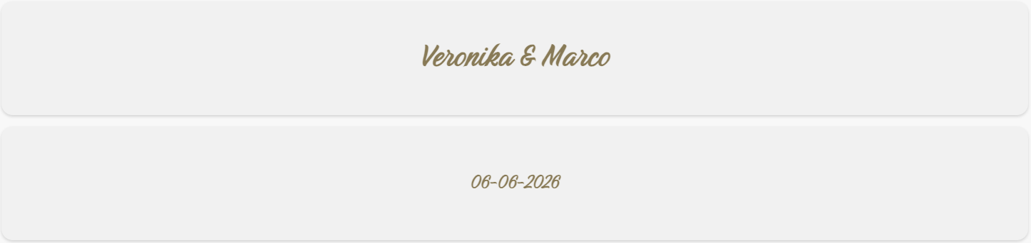 Lettertype Birthstone, warm handgeschreven script, voorbeeld met namen en trouwdatum