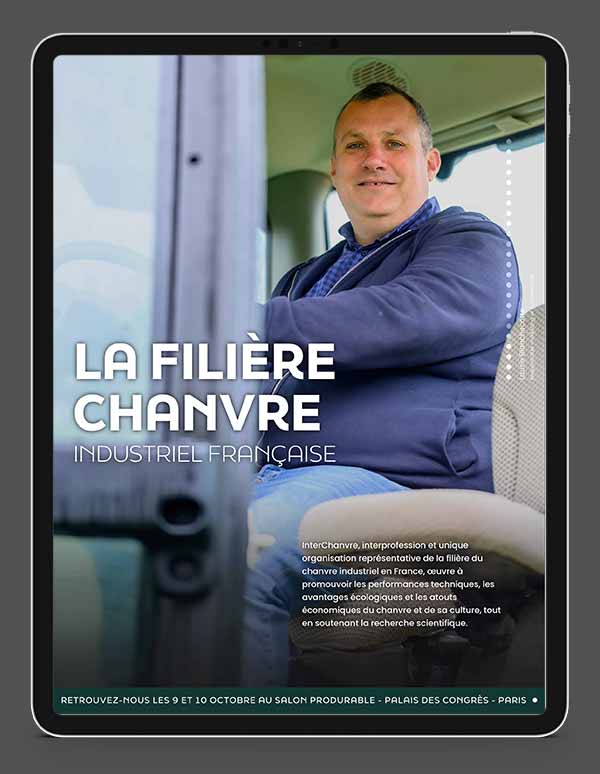 Portrait d'un agriculteur dans sa cabine, site InterChanvre