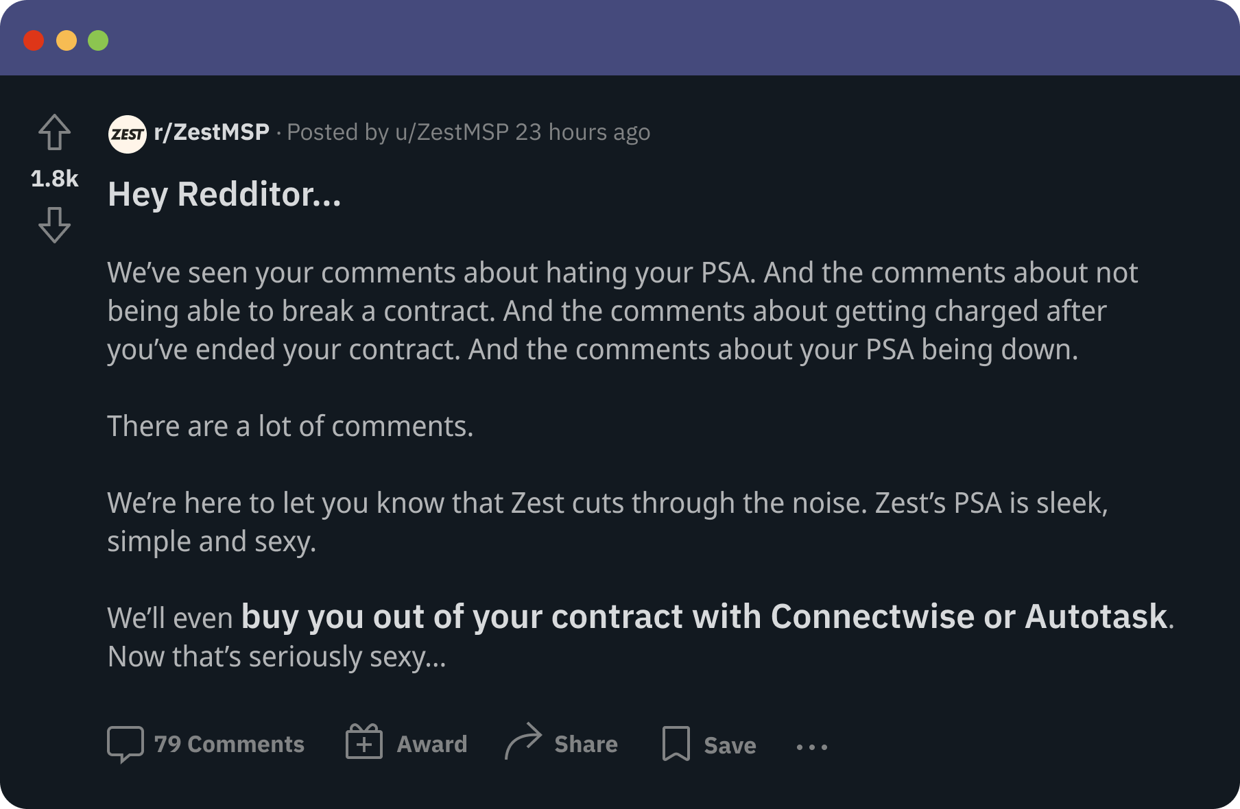 Zest Reddit