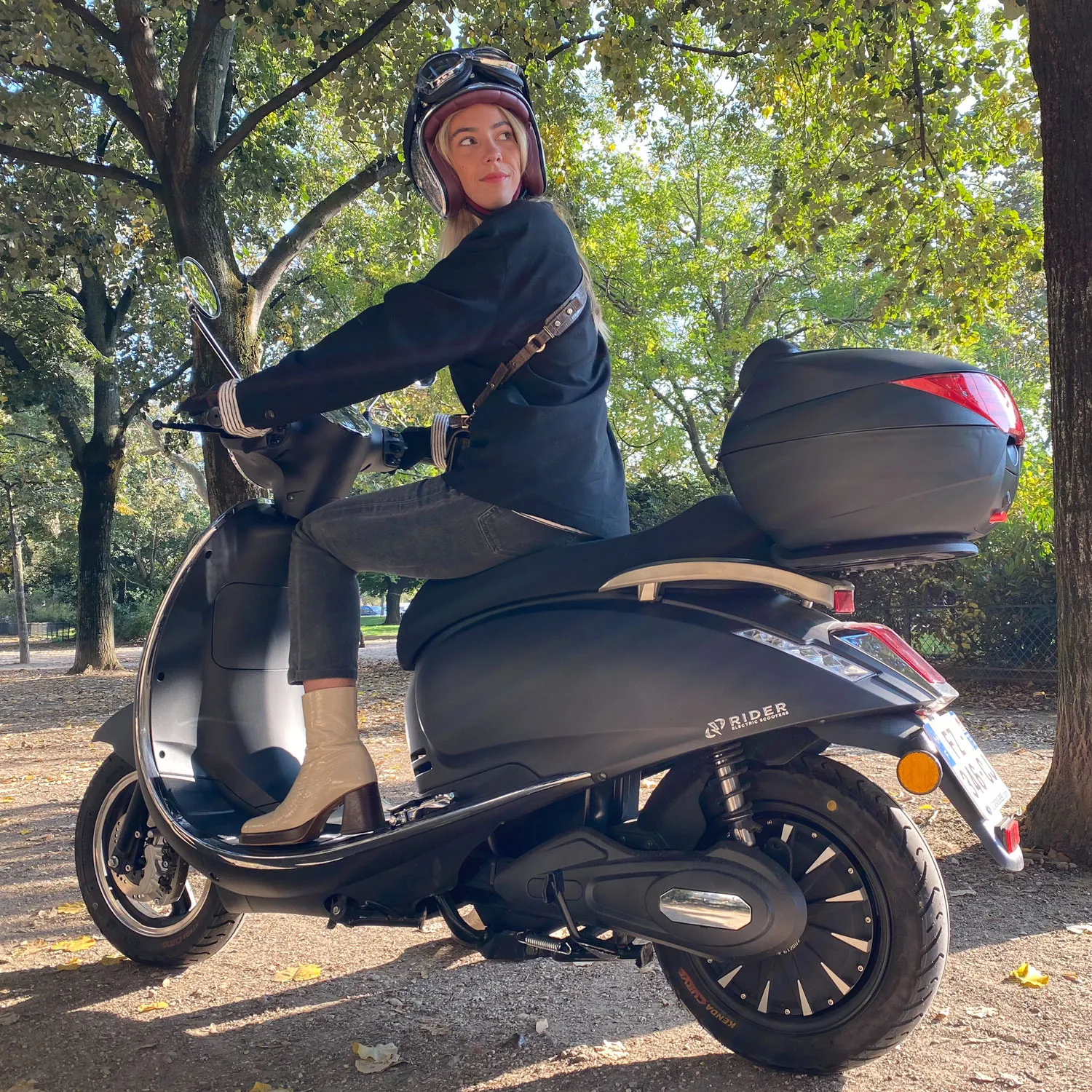 Une fois équipé sur un scooter électrique