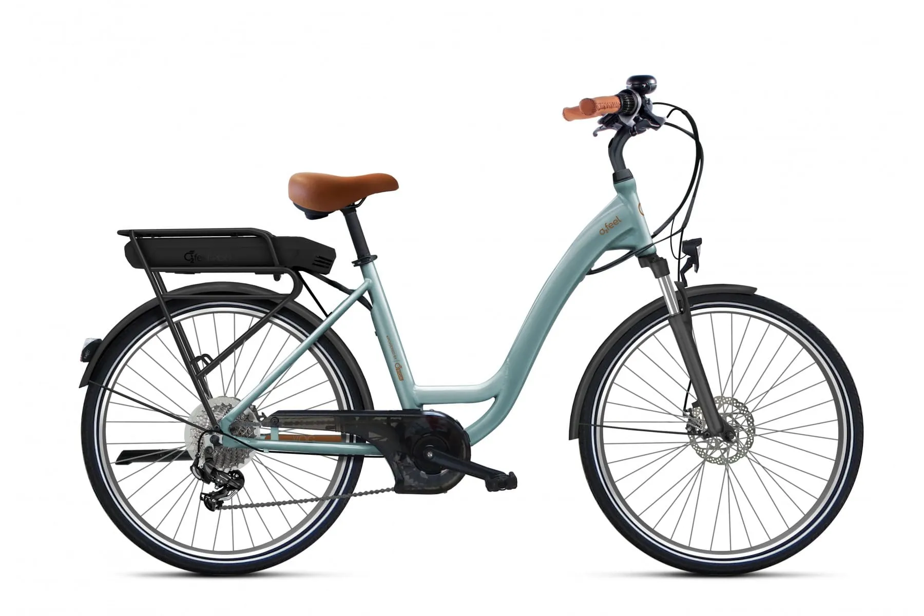 Vélo O2feel City Vog 2.1 sur fond blanc 