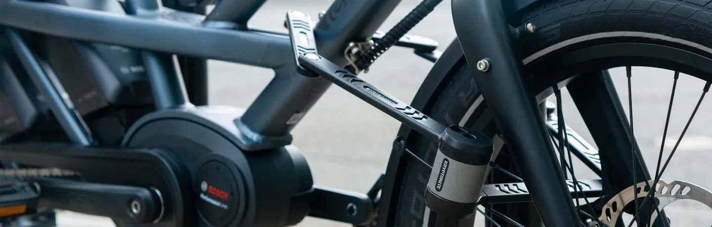 Le cadenas Kryptonite New York Fahgettaboudit Chain 1410 monté sur un vélo