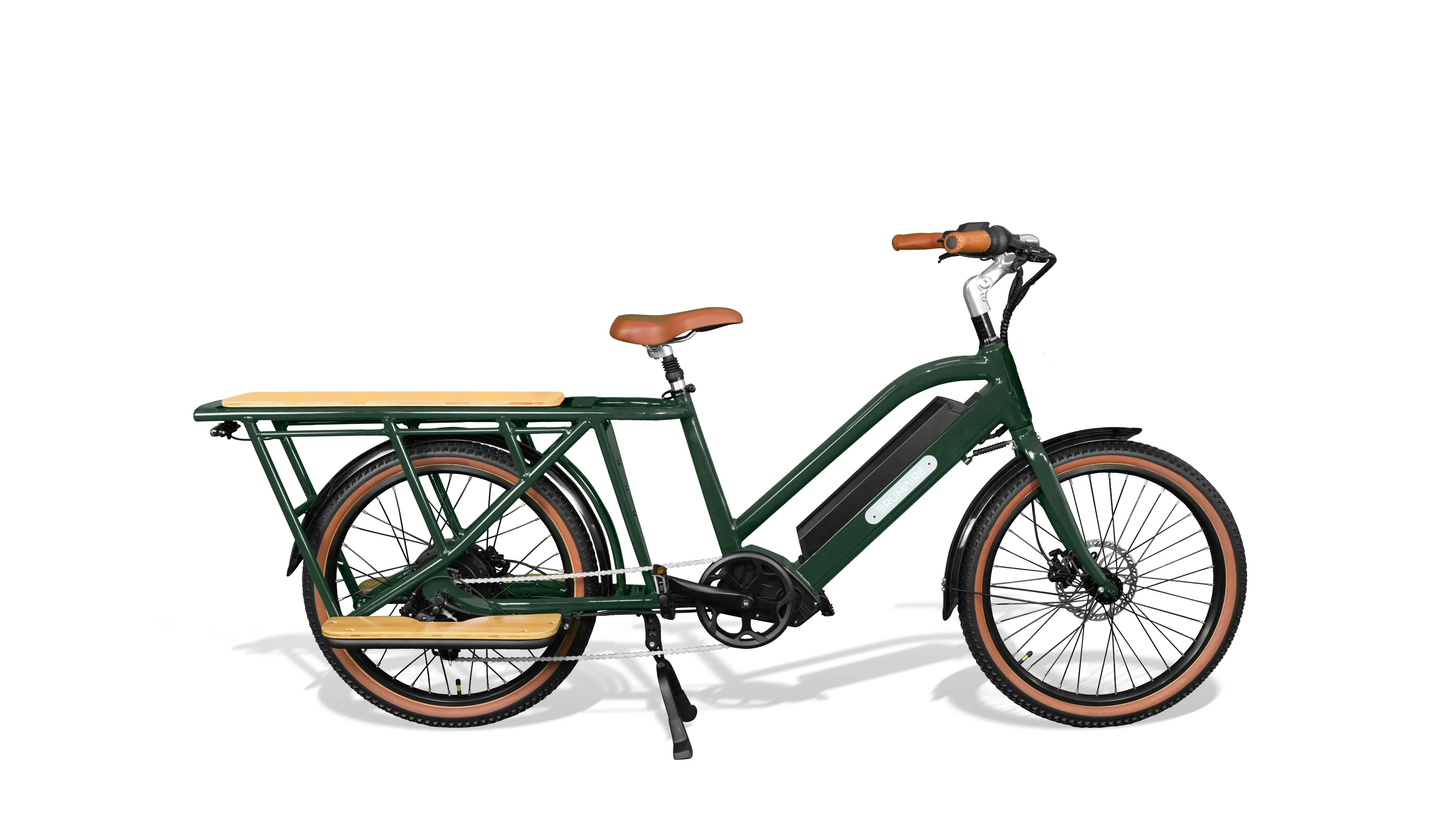 Un vélo cargo Nébula vert