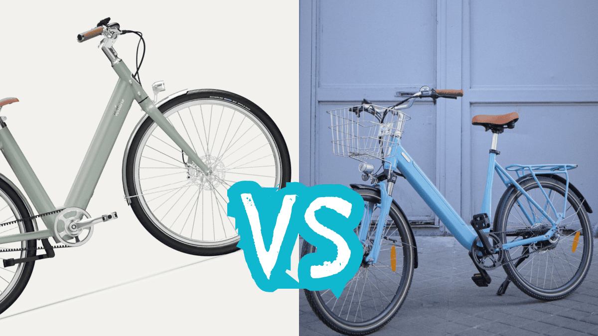 Vélo Voltaire Rivoli vs Vélo electrique de ville Folio de la marque Brumaire