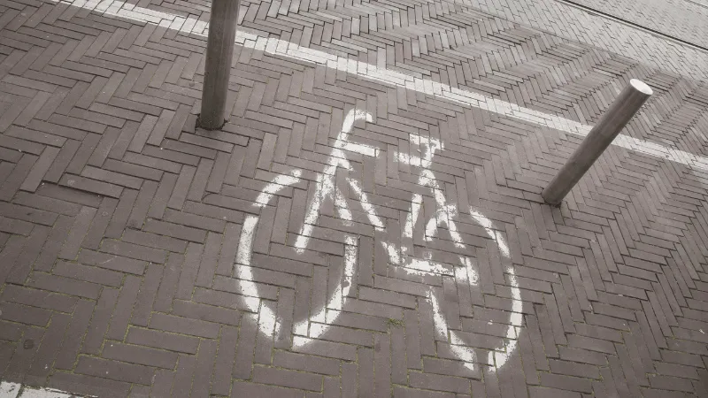 Peinture de Vélo sur le sol