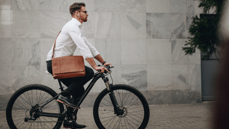 commercial sur vélo 