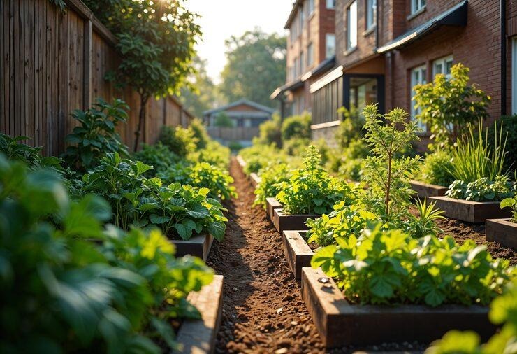 Des carrés de potager autonome sur le sol