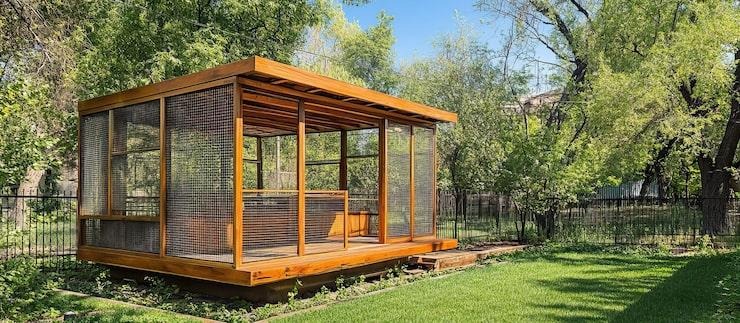 Un abri de jardin en bois