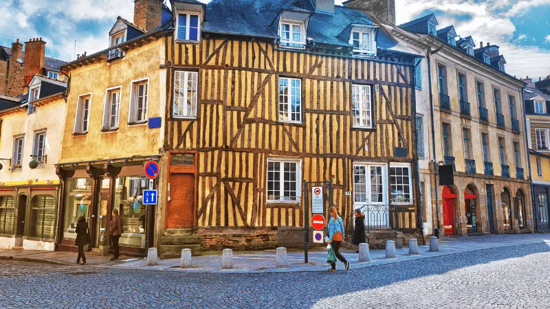Immeuble traditionnel de Rennes.