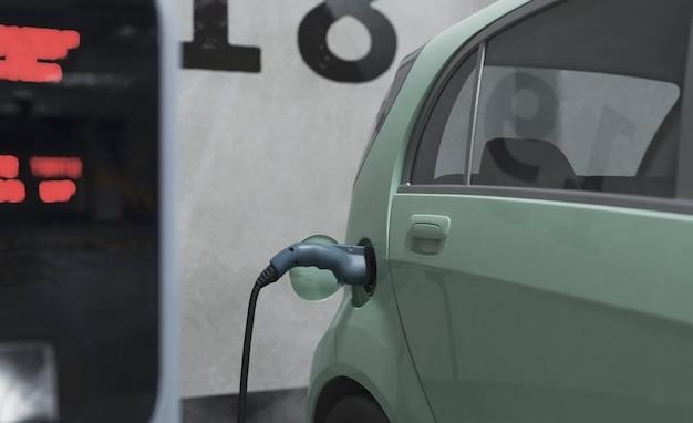 Un véhicule électrique en pleine recharge