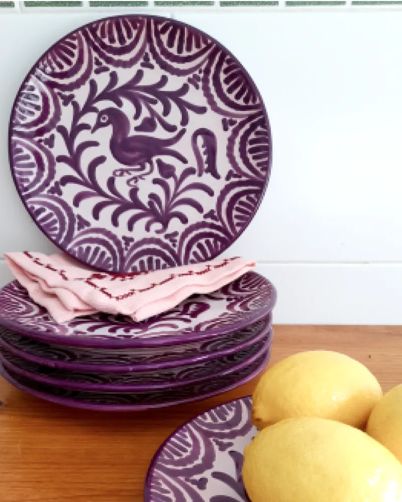 Estornino Fajalauza Plate in Purple