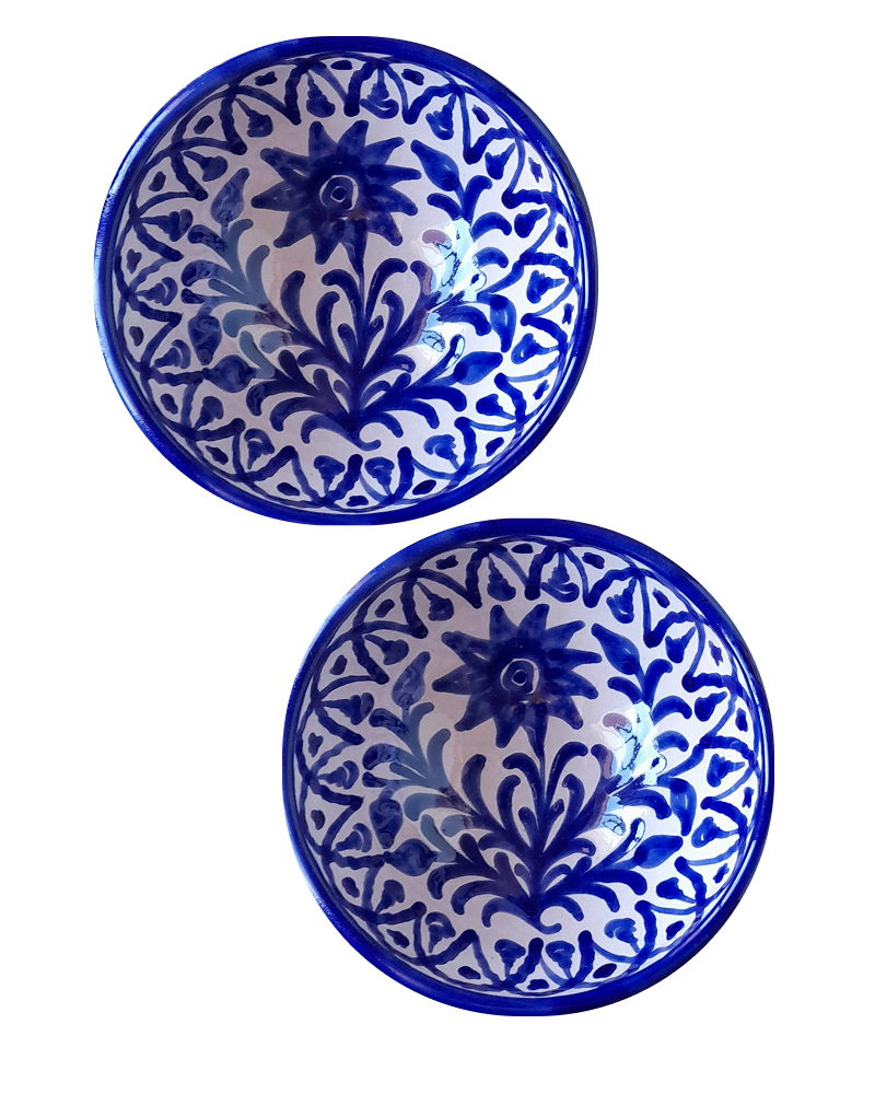 Girasol Fajalauza Bowl in Blue - Set of 4