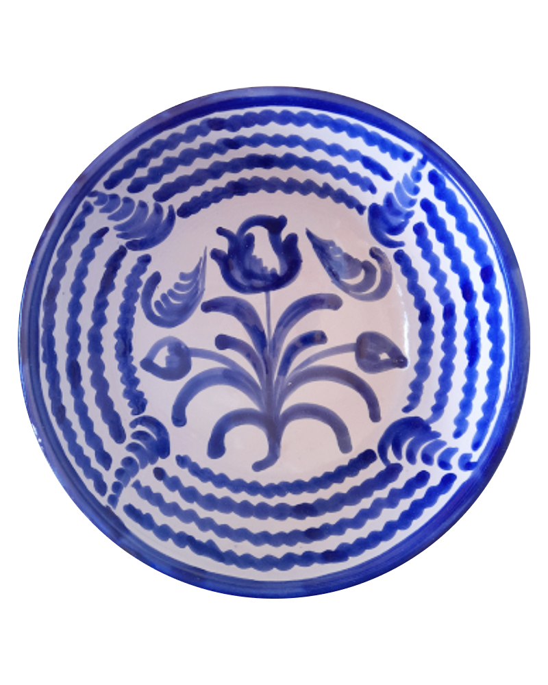 Rama Fajalauza Round Serving Bowl in Blue