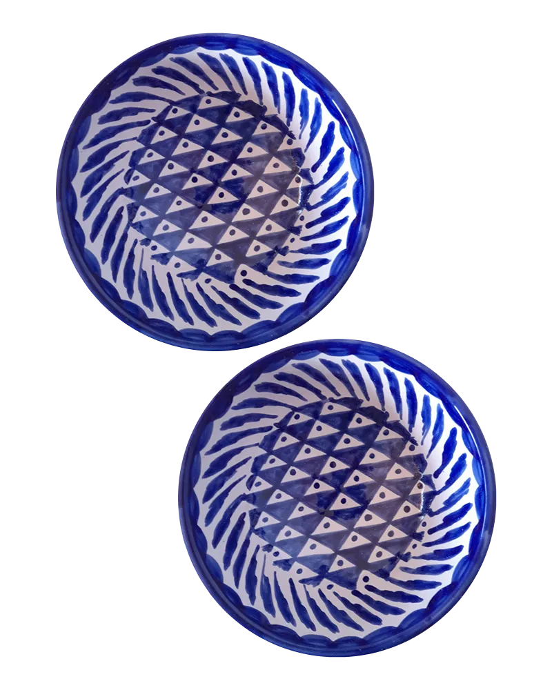 Ajedrez Fajalauza Bowl in Blue - Set of 4