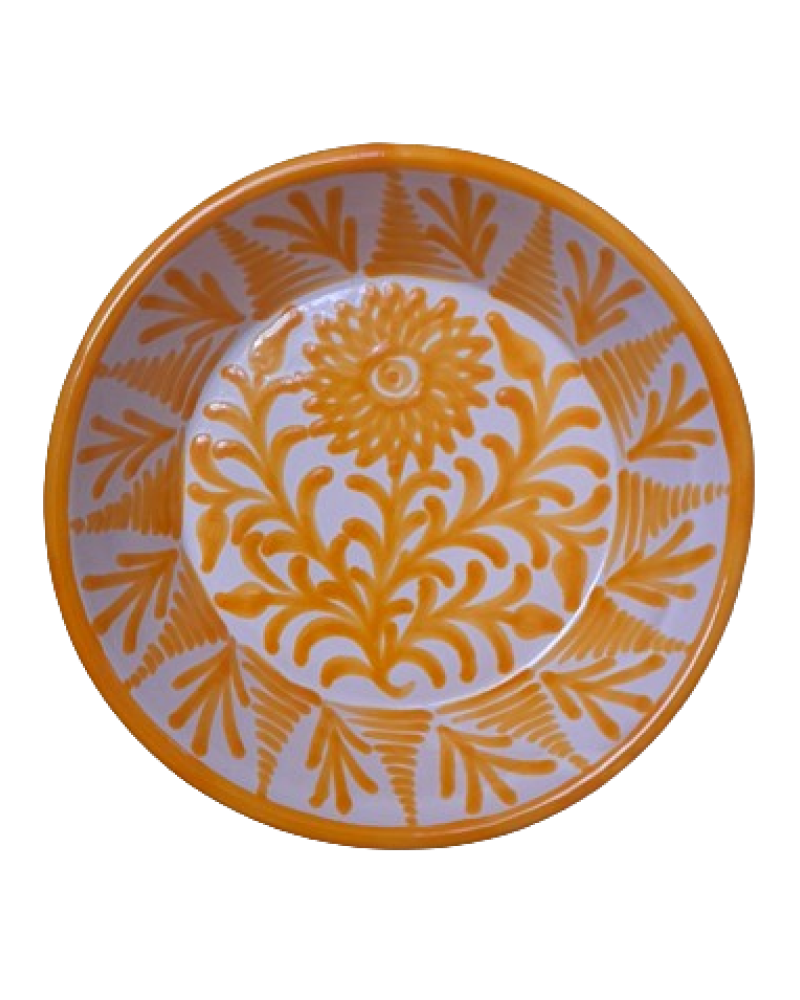 Girasol Fajalauza Lebrillo Serving Bowl in Yellow