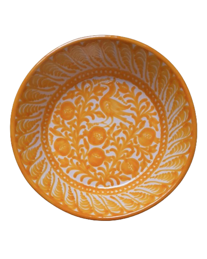 El Patio Fajalauza Lebrillo Serving Bowl in Yellow