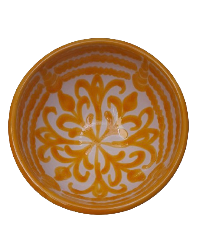 Maricruz Fajalauza Round Serving Bowl in Yellow