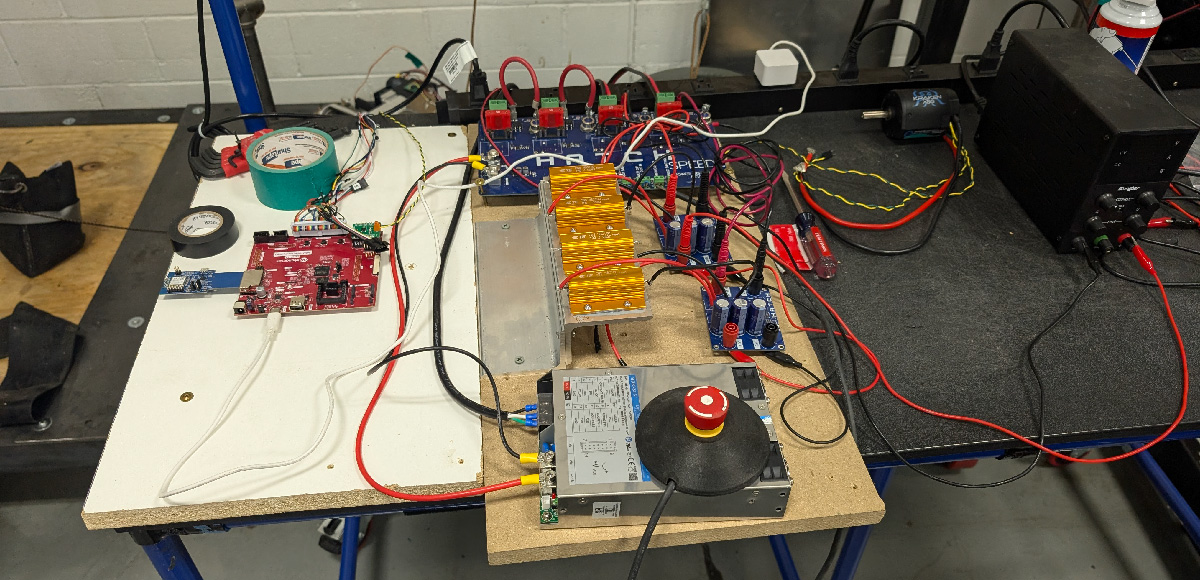 Early stage prototype of PCB prototype board assembly