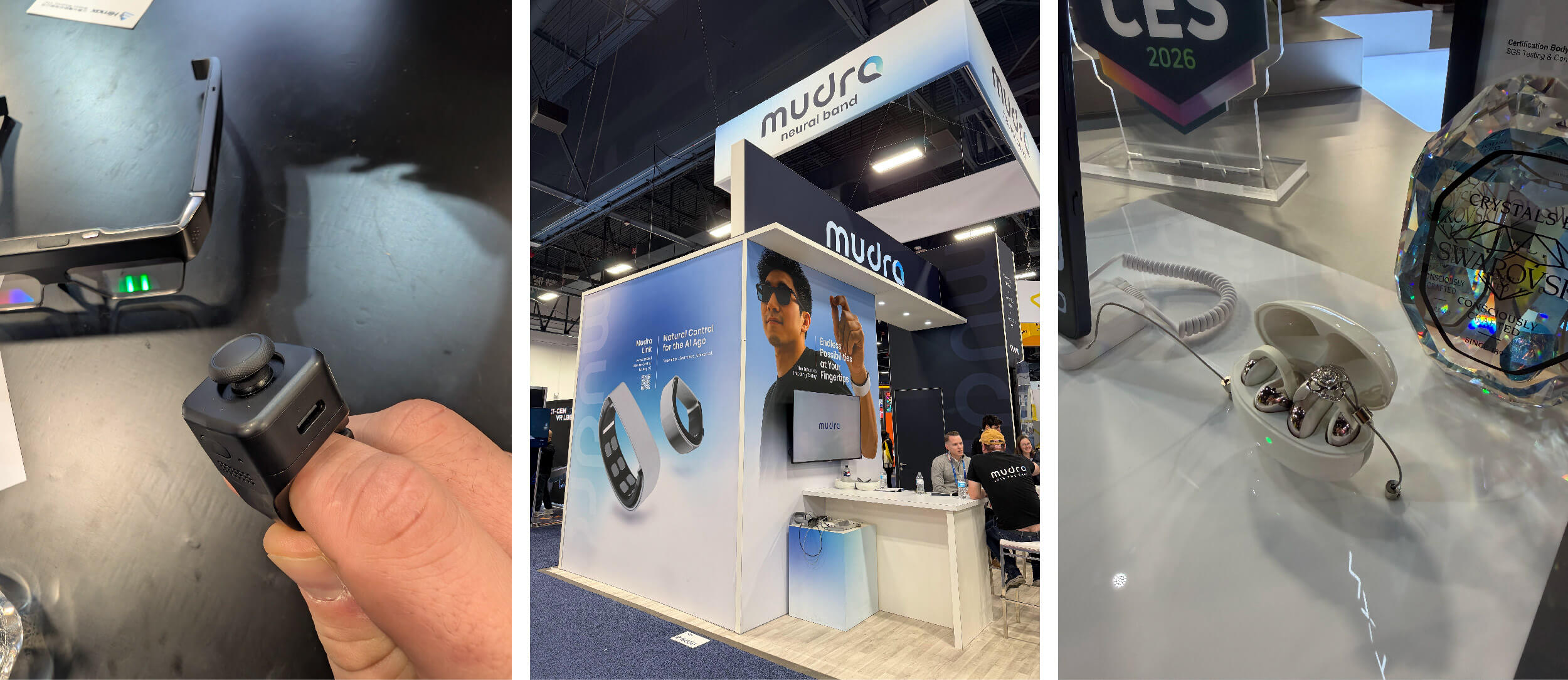 A ring as a mouse for AR glasses, a Mudra Band, and TCL crystal clip headphones from CES 2026