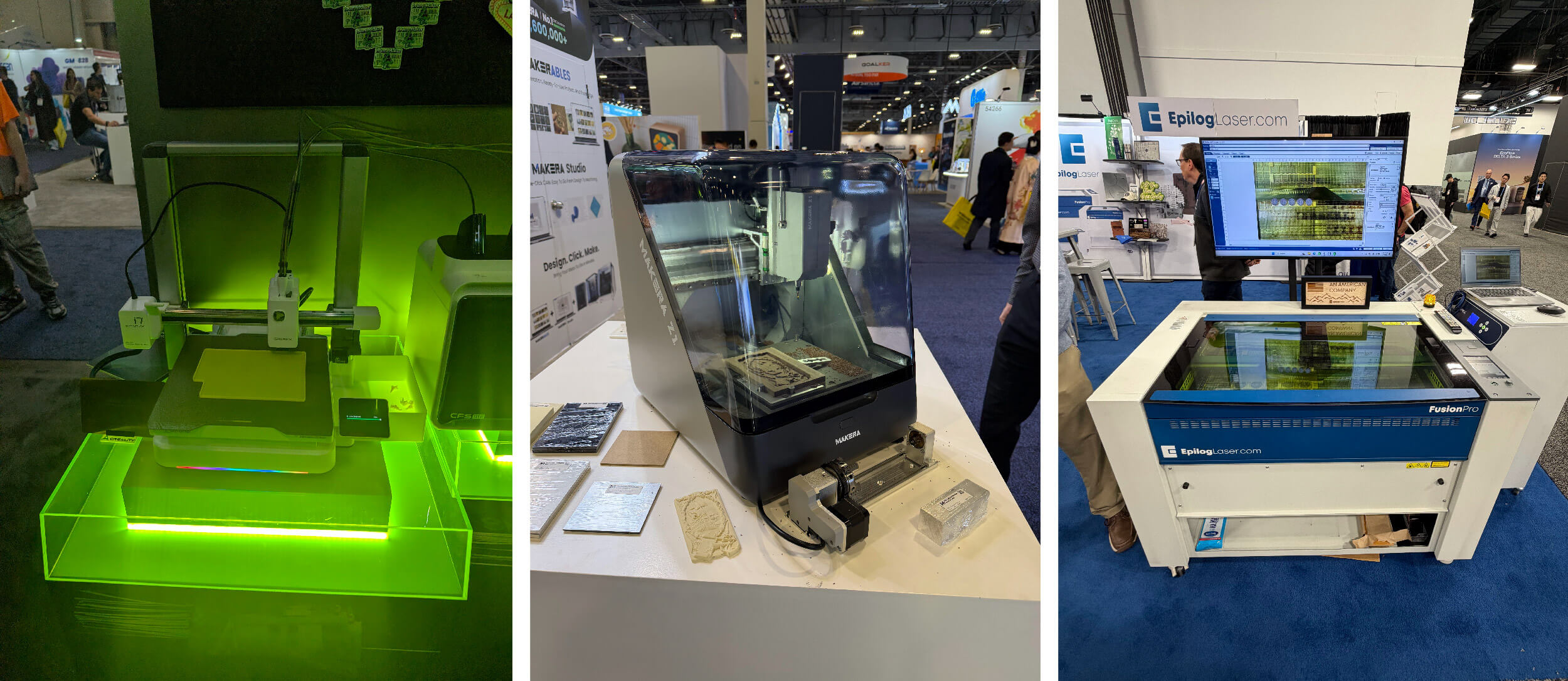 Various makers, lasers, and CNC machines at CES 2026