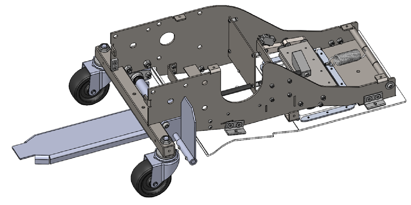 Mechanical Engineering Render of SimPull Lateral Transfer Device