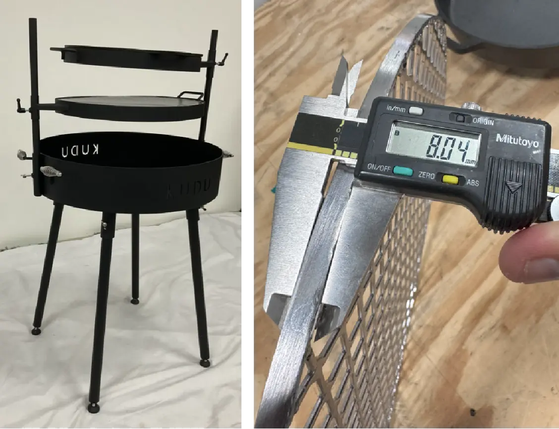 Prototype build of KUDU open fire grill