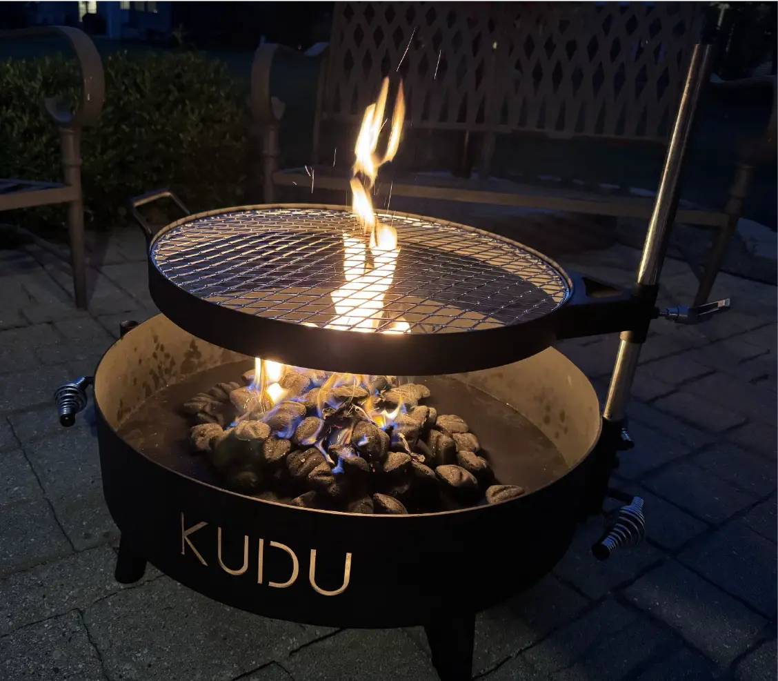 Testing KUDU open fire grill