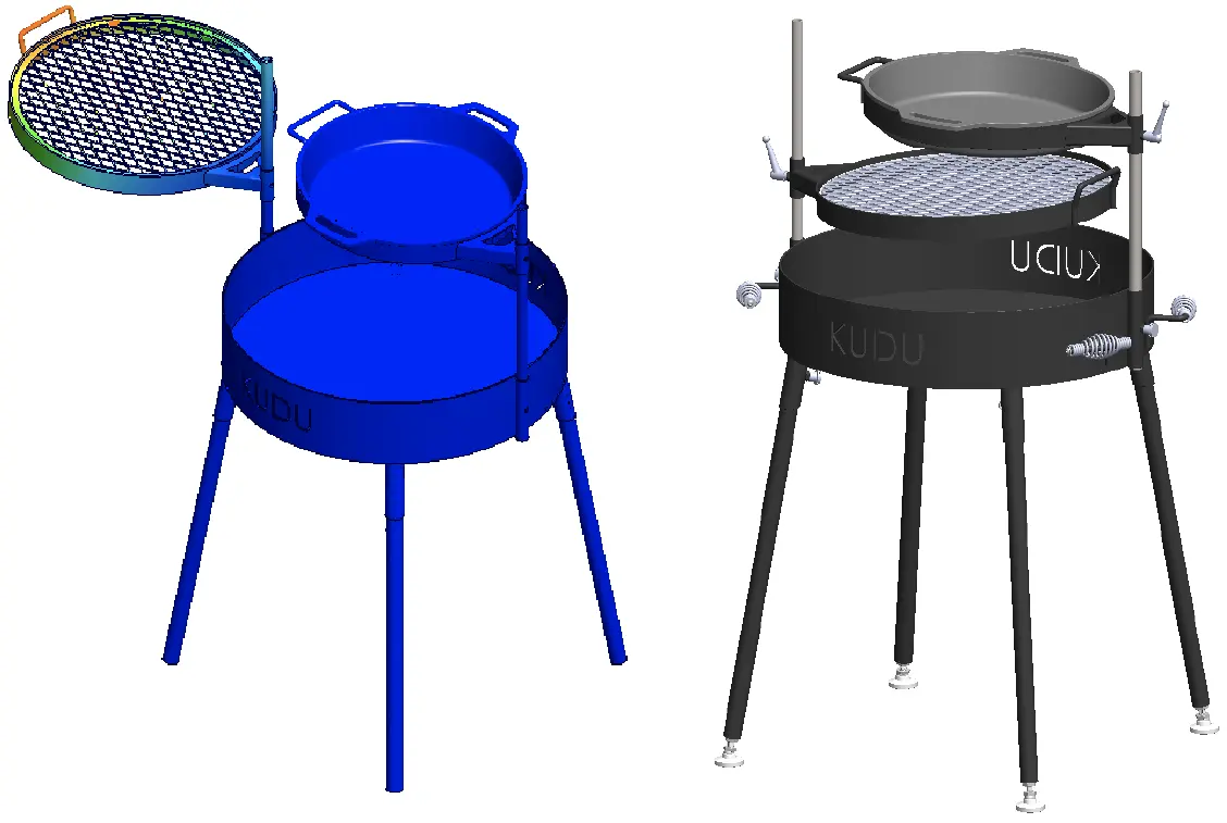 CAD of KUDU open fire grill