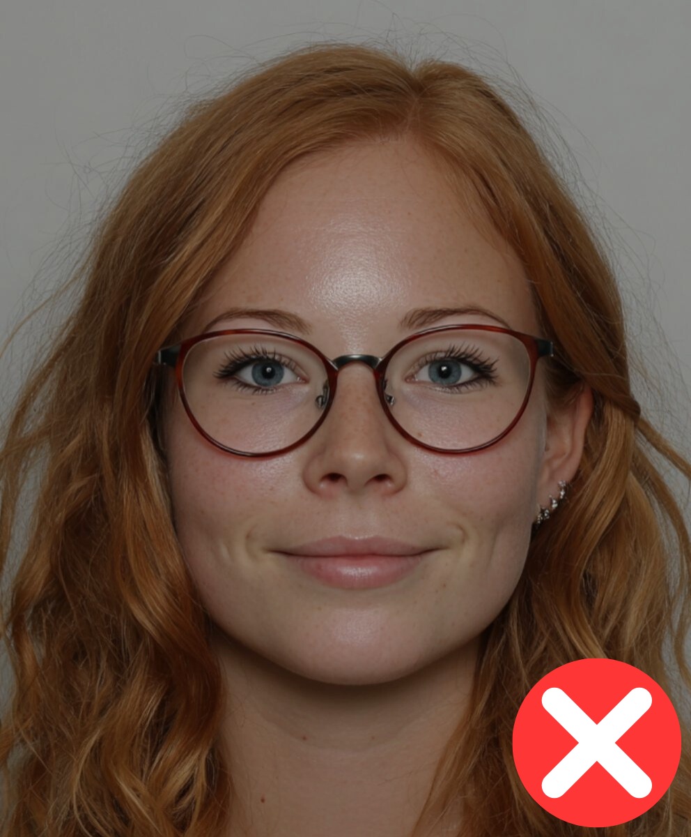 A foto do passaporte está muito escura