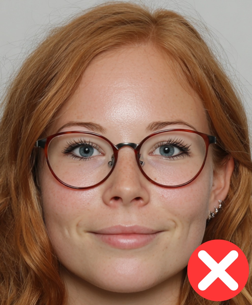 A foto do passaporte foi tirada muito perto