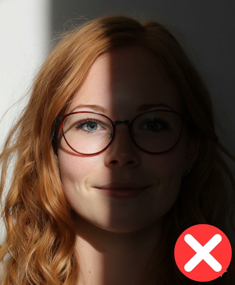 Sombra sobre o rosto