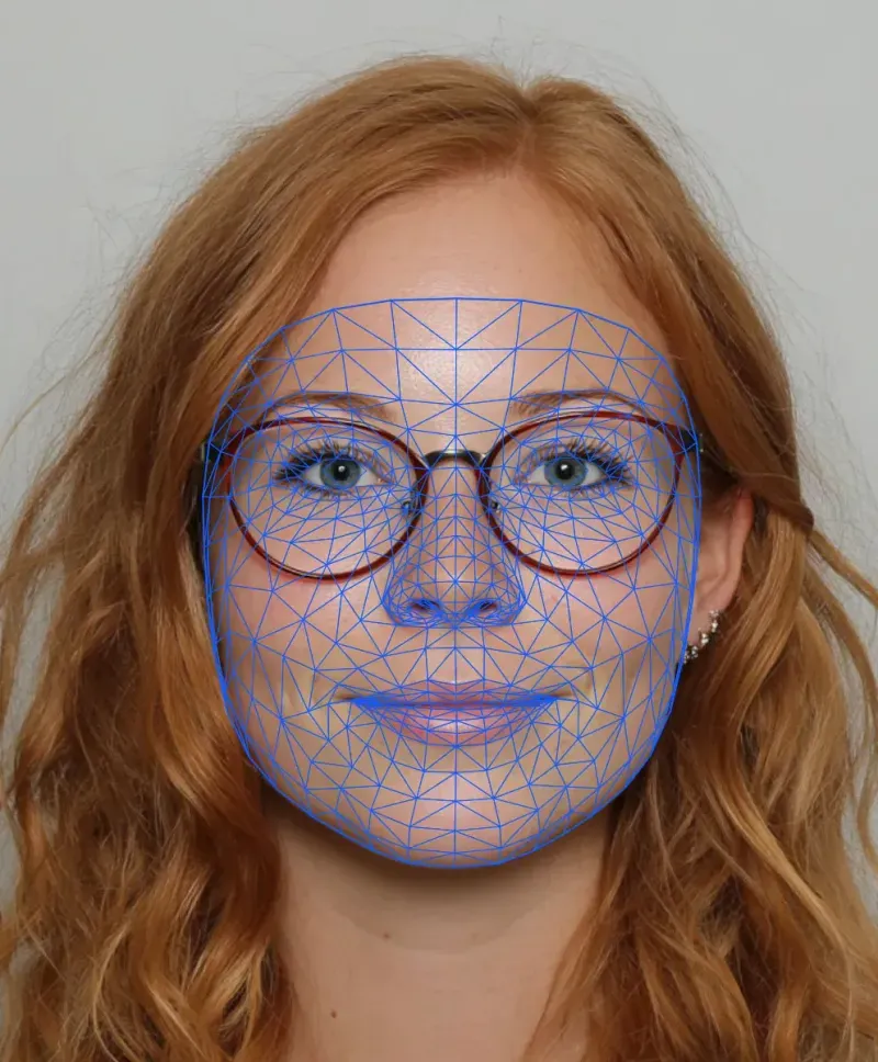 Correct distance and face positioning for an ICAO-compliant biometric photo