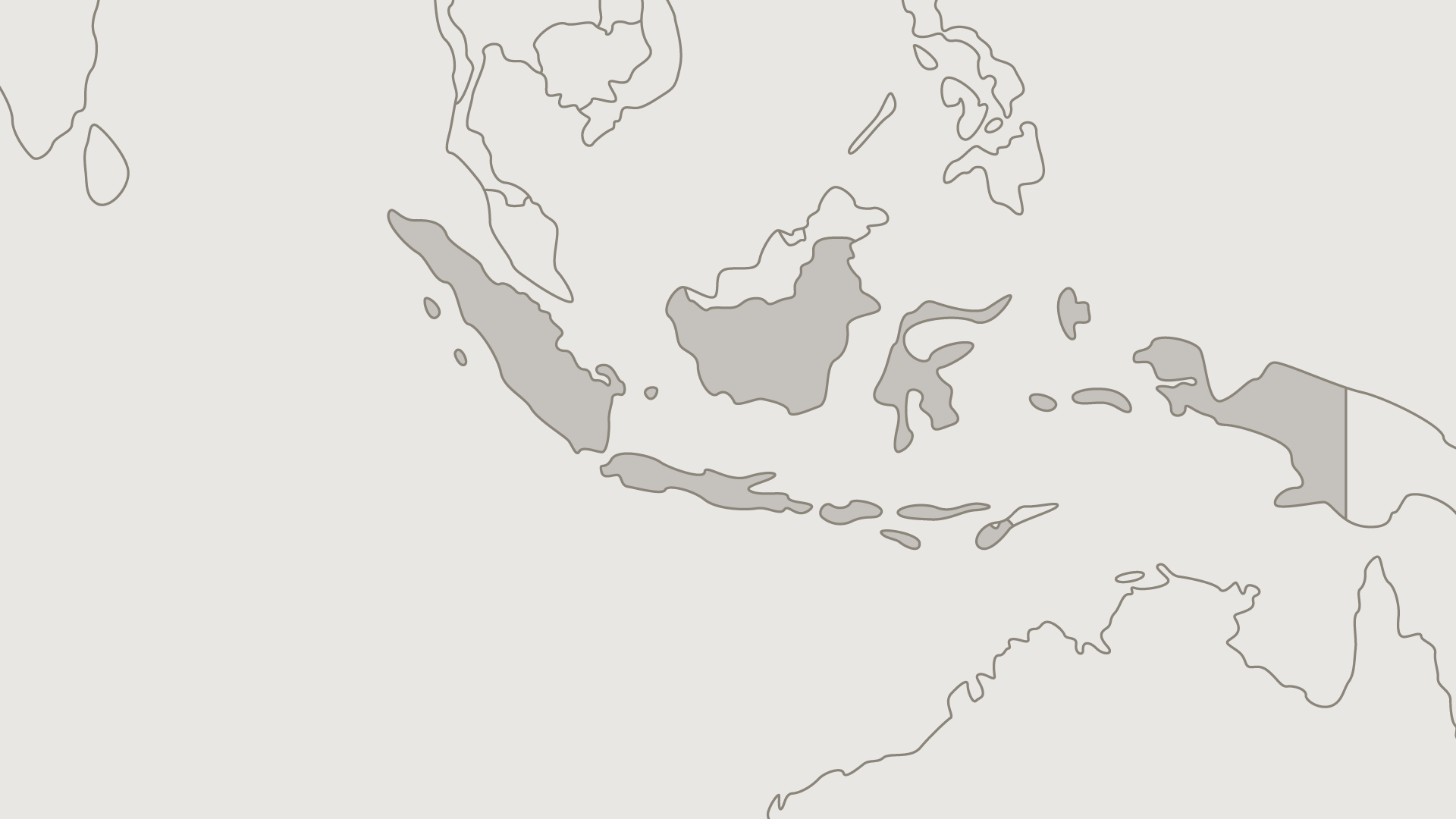Map of Indonesia showing its major islands highlighted in gray.
