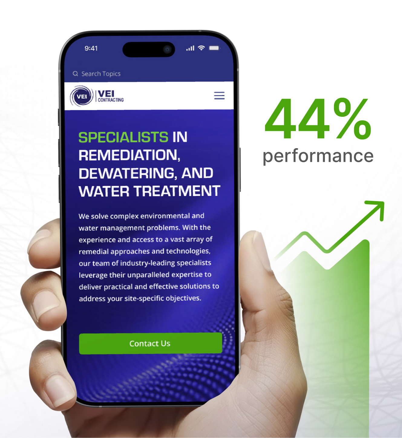 Green valley with wind turbines and mountains in the back