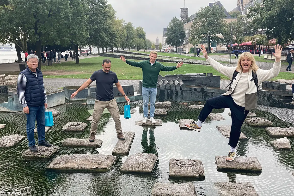 Participants discovering Cologne's charm during their scavenger hunt