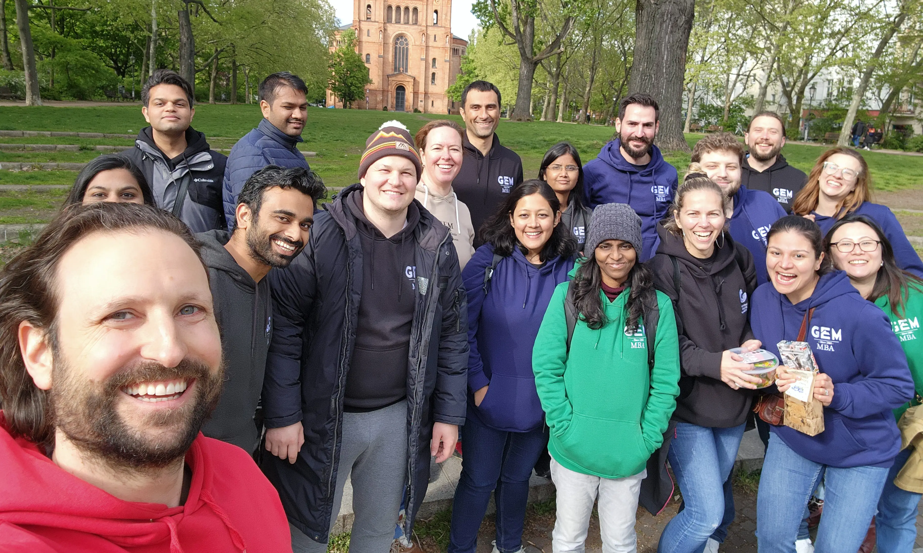 GEM team posing together during their Urban Challenger experience in Berlin